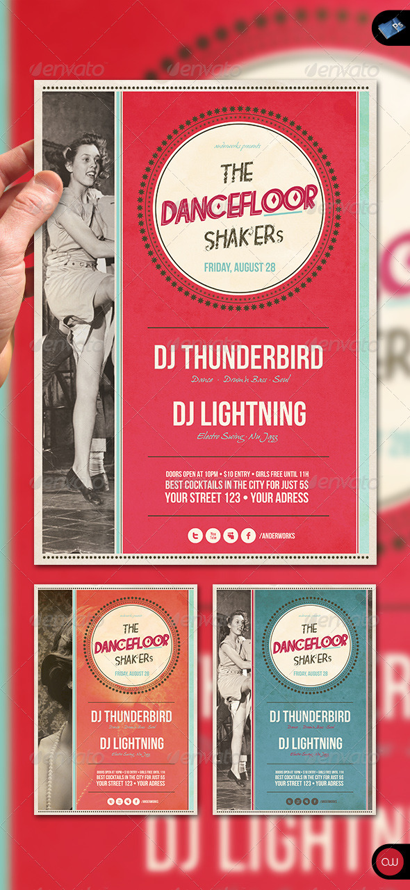 Music & Event Flyer - Dancefloor Shaker's - Events Flyers