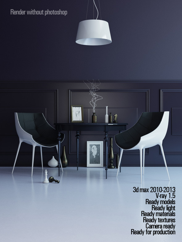 Finished render interior scene - 3DOcean Item for Sale