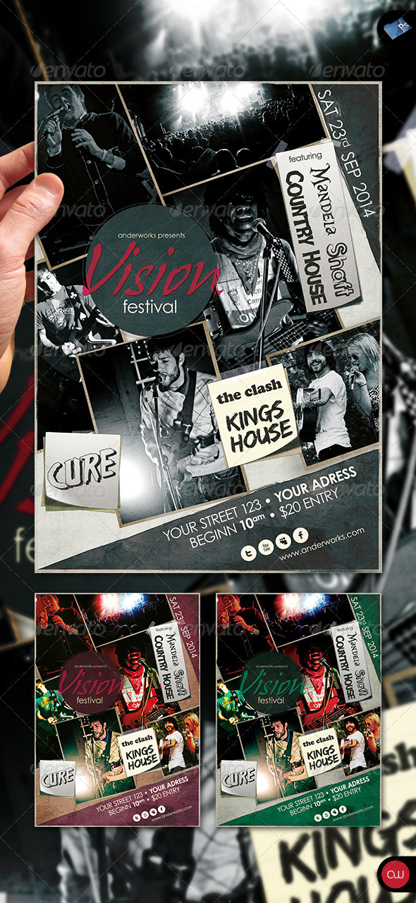 Music & Event Flyer - Vision Festival - Concerts Events