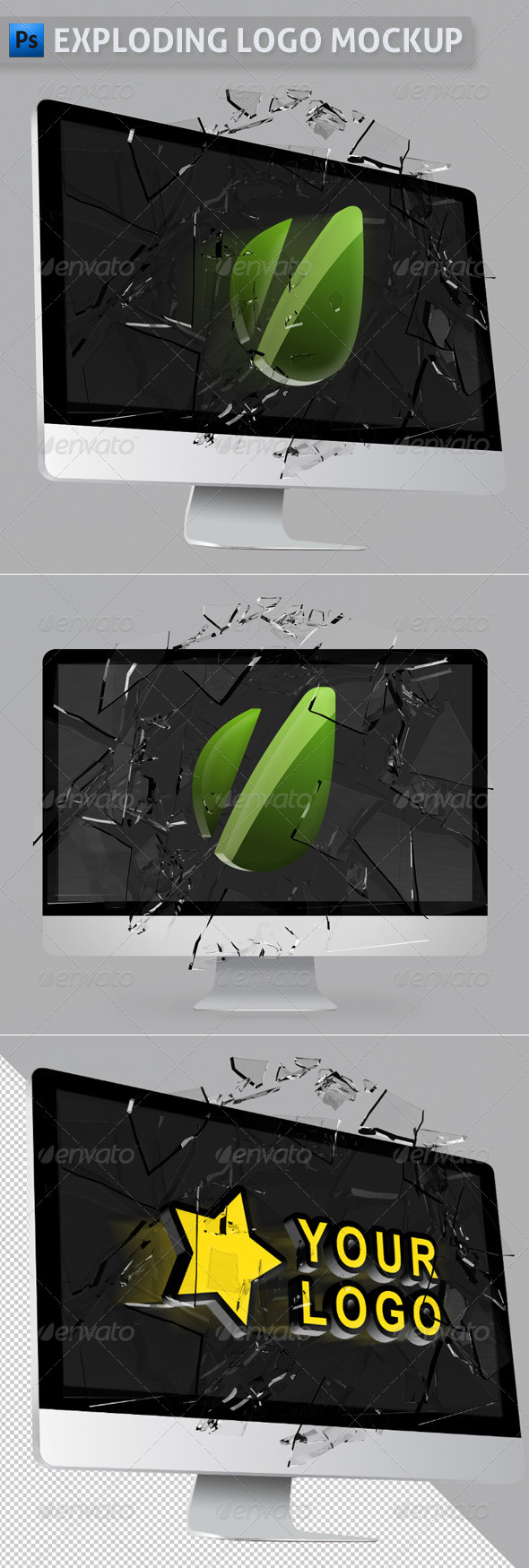 GraphicRiver Exploding Logo Mockup 2904649 GraphicRiver Exploding Logo Mockup 2904649