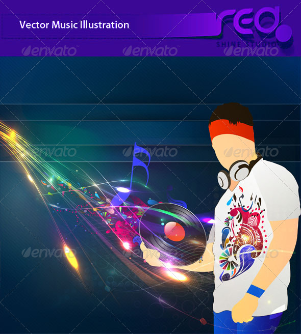 Dj Party Vector Template Design - Backgrounds Decorative