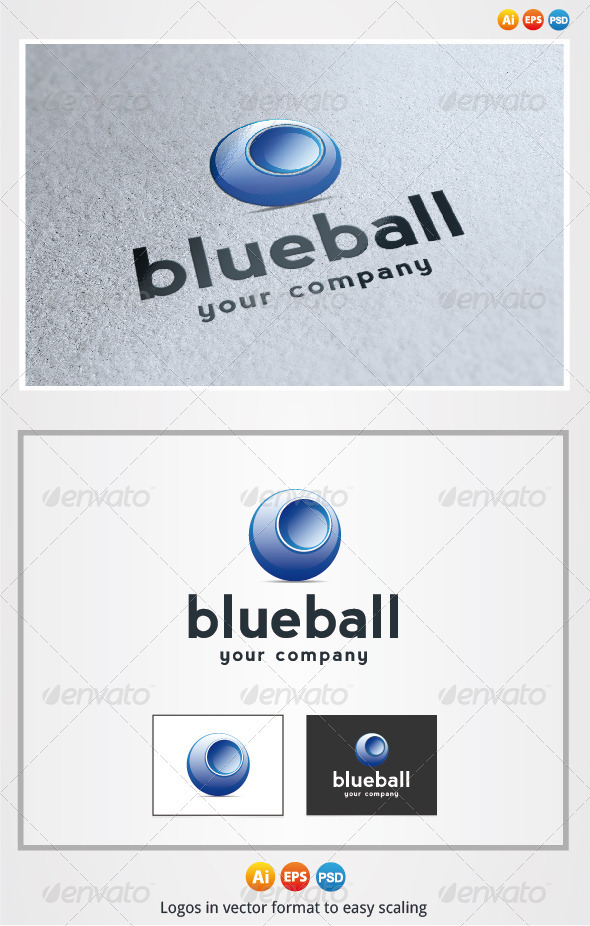 Blue Ball - 3d Abstract