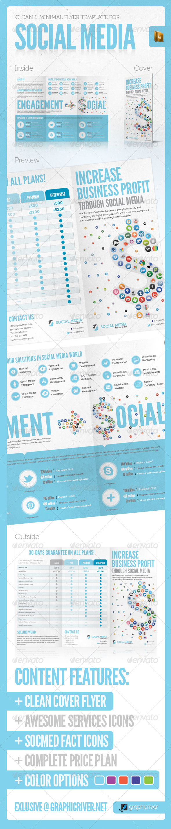 SOCIAL MEDIA PRINT TEMPLATE VOL. 3 - Corporate Brochures