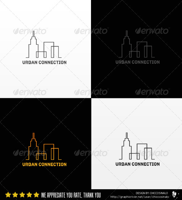 Urban Connection Logo Template - Buildings Logo Templates