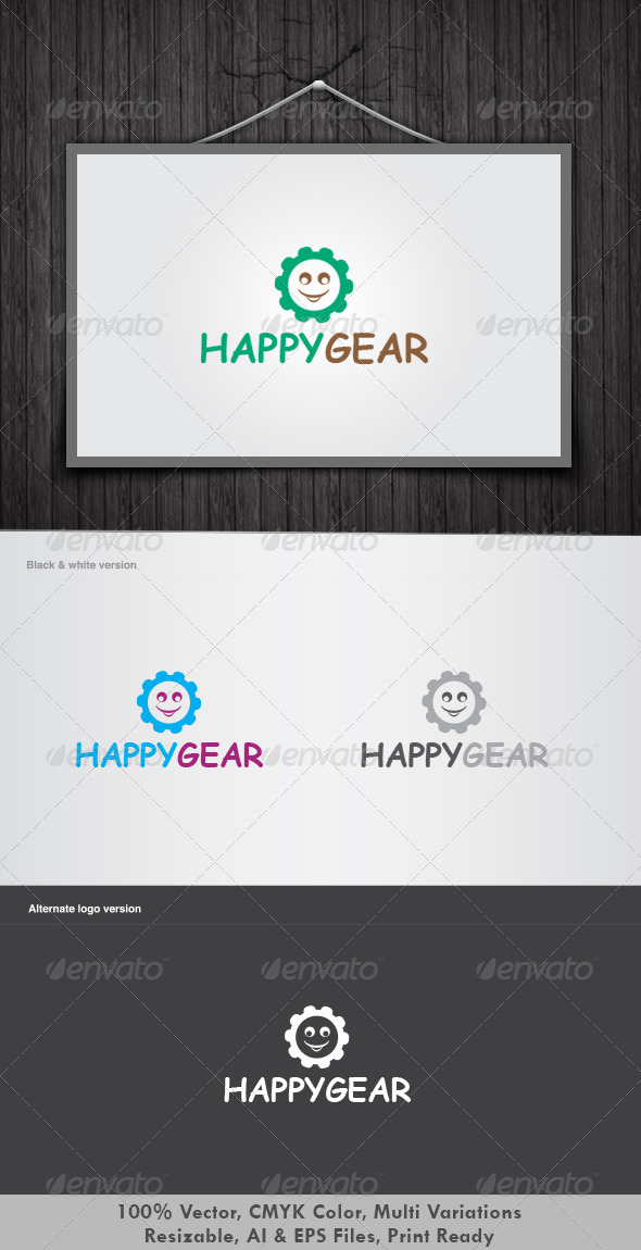 Happy Gear Logo - Vector Abstract