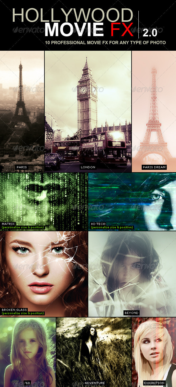 Hollywood Movie FX 2.0 | 10 Amazing Efects - Photo Effects Actions