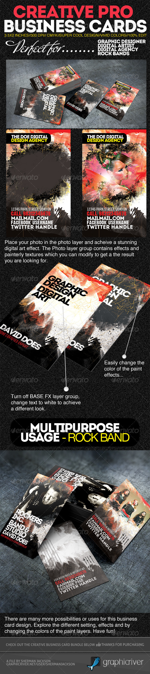 Creative Pro Designer Business Cards PSD Template - Creative Business Cards