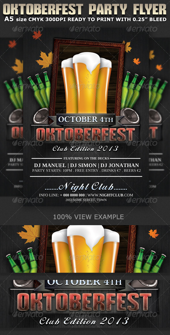 Oktoberfest Club-Party Flyer Template - Clubs & Parties Events