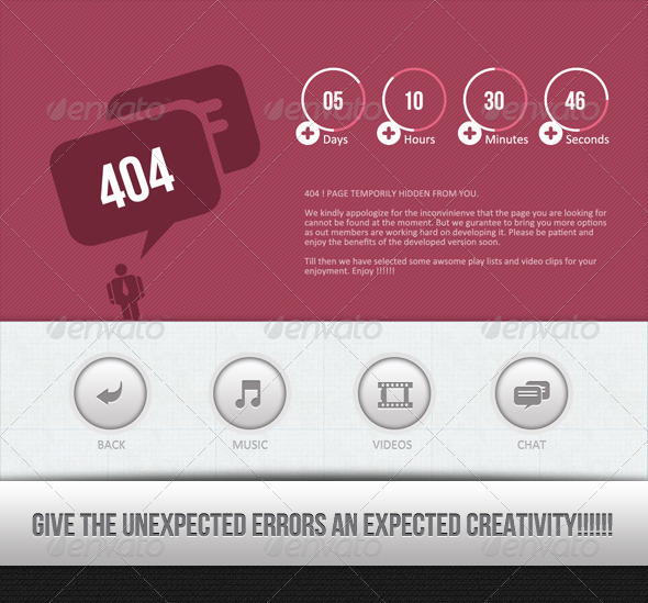 Wow !!! Another Error ..... - 404 Pages Web Elements