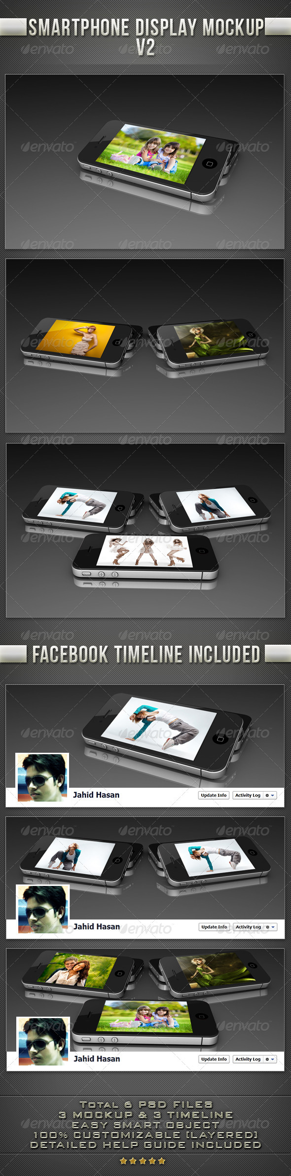 Smartphone Display Mockup V2 - Mobile Displays
