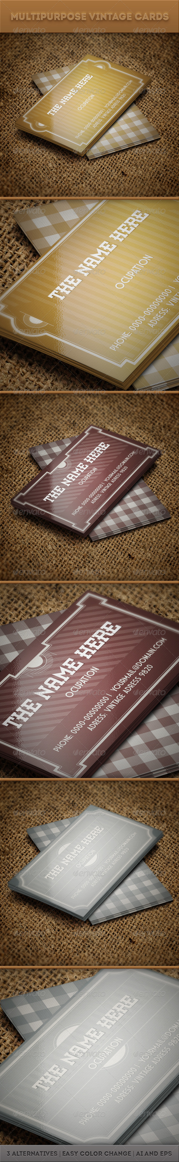 Multipurpose Vintage Cards - Retro/Vintage Business Cards