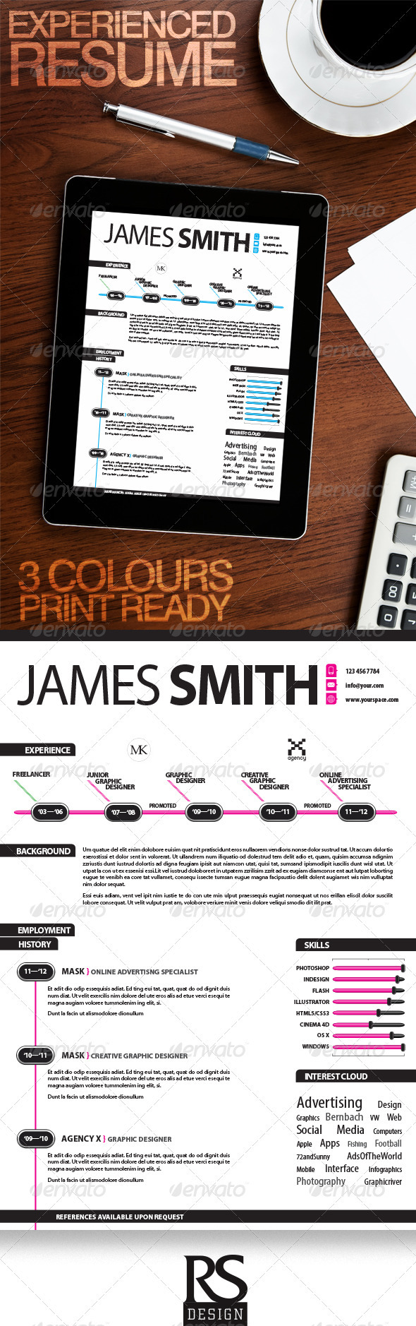 Experienced Infographic Resume - Resumes Stationery