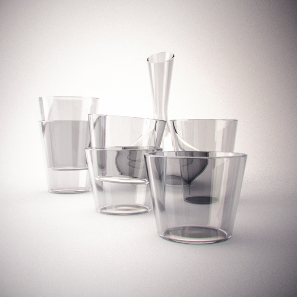 3DOcean Realistic Decanter glass set 2937226 3DOcean Realistic Decanter glass set 2937226