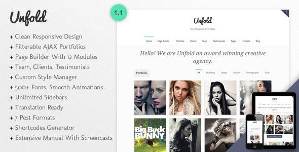 Unfold - Tema Responsive de Portfolio para WordPress Unfold - Tema Responsive de Portfolio para WordPress
