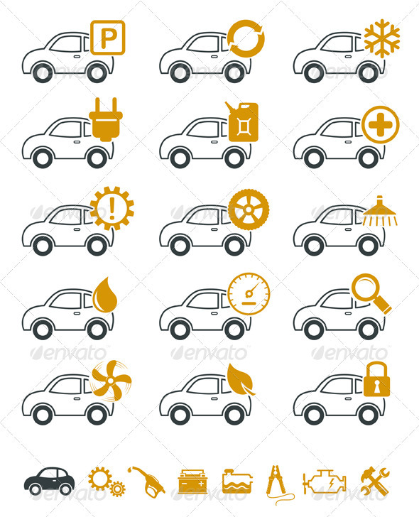 GraphicRiver Car Repair And Service Icons 2938164 GraphicRiver Car Repair And Service Icons 2938164