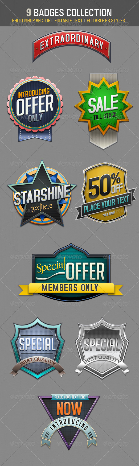 GraphicRiver 9 Badges Collections 2939458 GraphicRiver 9 Badges Collections 2939458