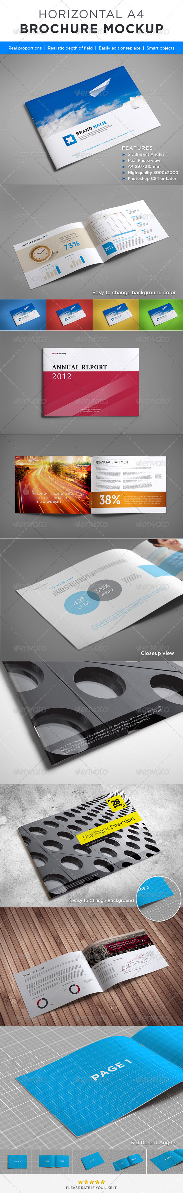 Horizontal Brochure Mock-up - Brochures Print