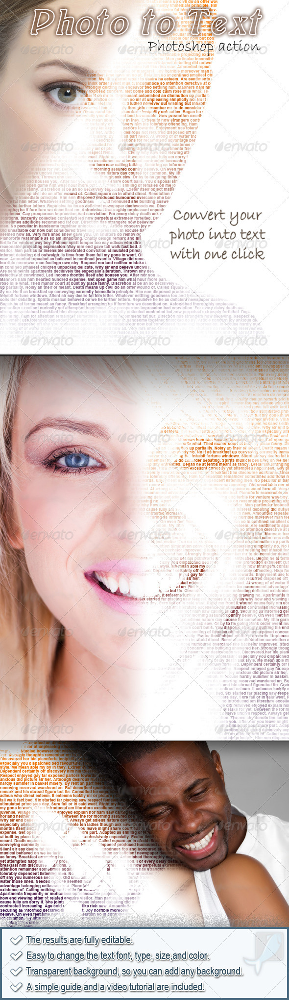 Photo to Text - Photo Effects Actions