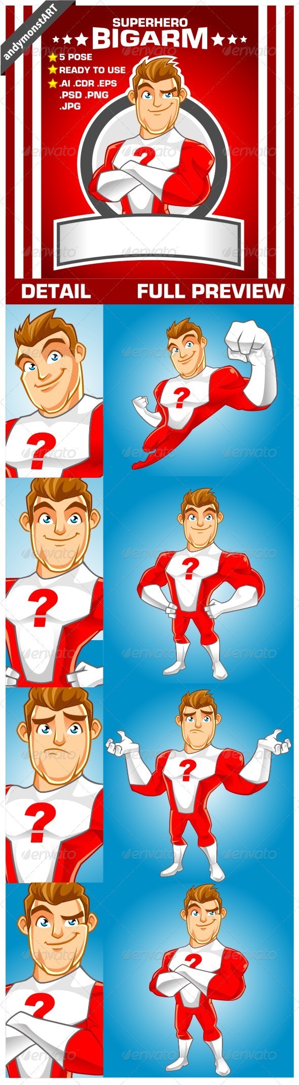 GraphicRiver Mr.Big Arm Superhero 2946333 GraphicRiver Mr.Big Arm Superhero 2946333