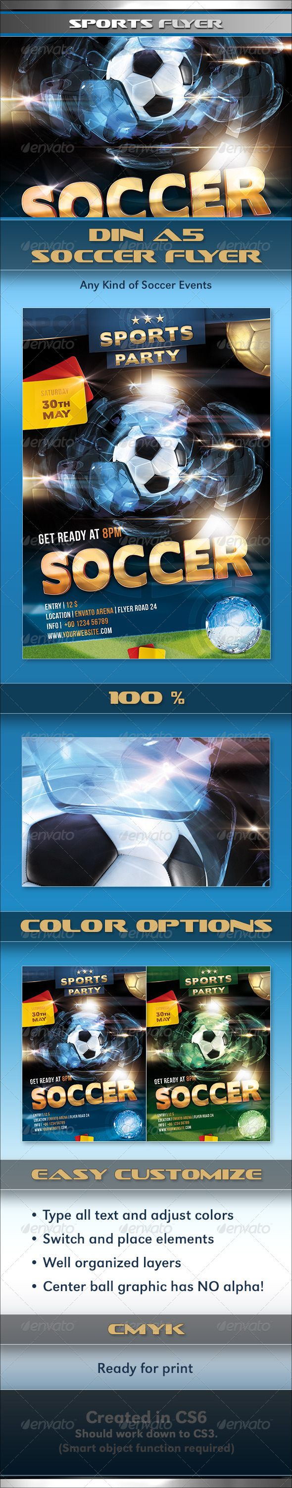 Soccer Sports Event Party Flyer - Sports Events