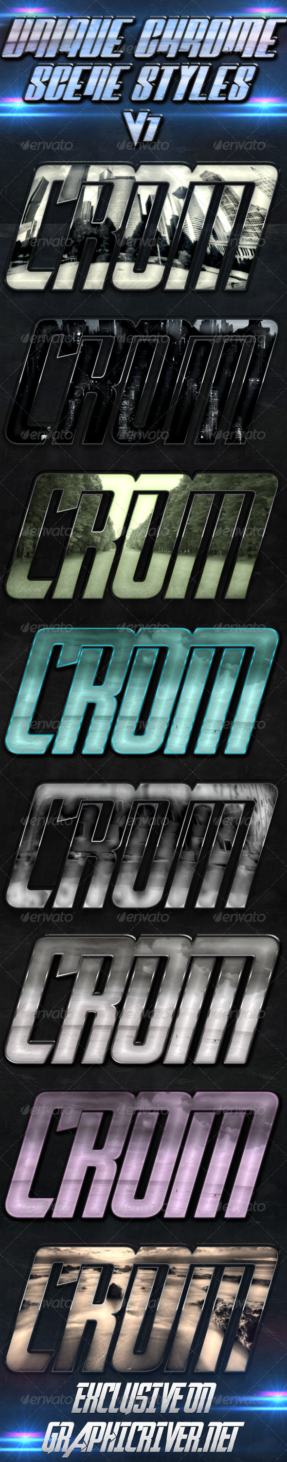 Unique Chrome Scene Styles v1 - Text Effects Styles