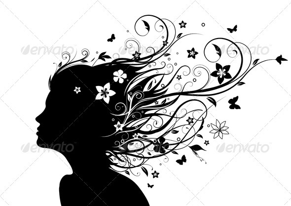 Floral girl - People Characters