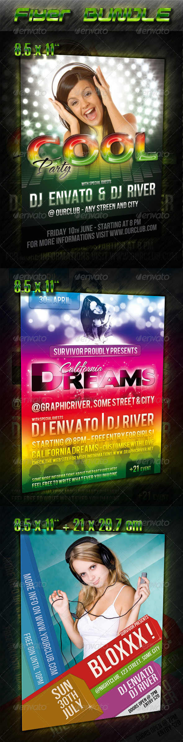 Colorful Flyer Bundle - Clubs & Parties Events