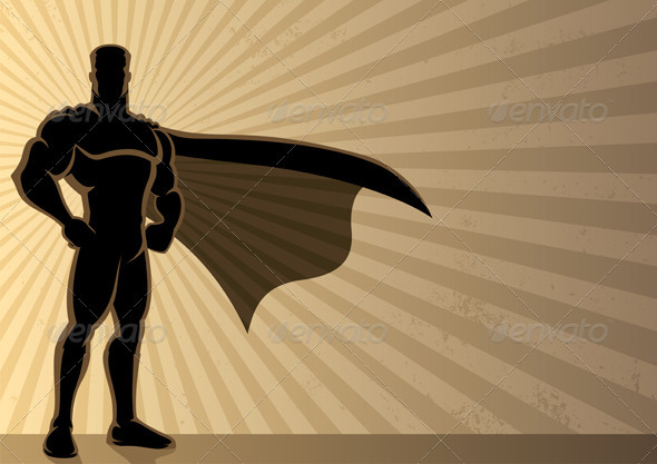 Superhero Background - Characters Vectors
