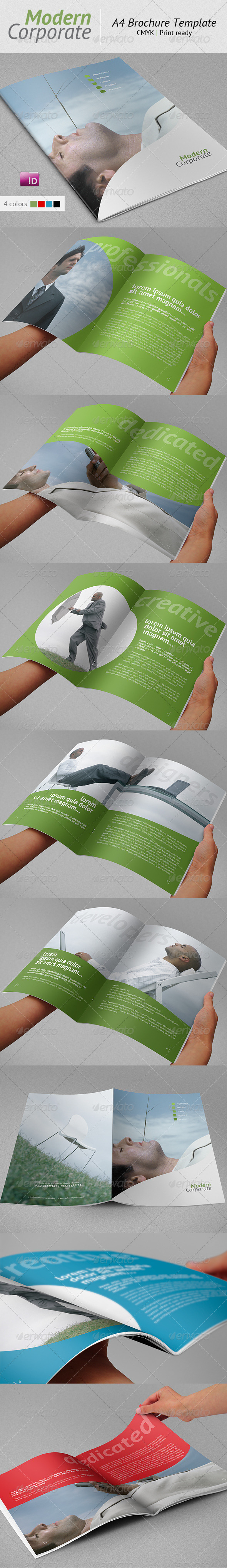 Modern Corporate A4 Brochure Template | 12 Pages - Corporate Brochures