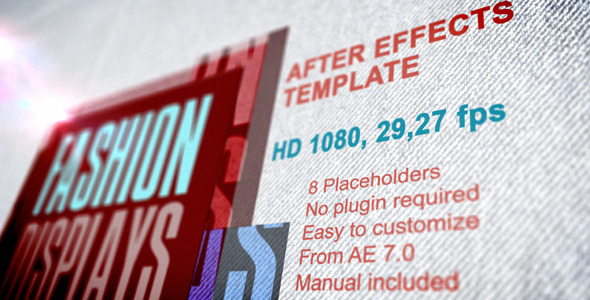 After Effects Project - VideoHive Fashion Displays with Text Presentation 2982114 After Effects Project - VideoHive Fashion Displays with Text Presentation 2982114