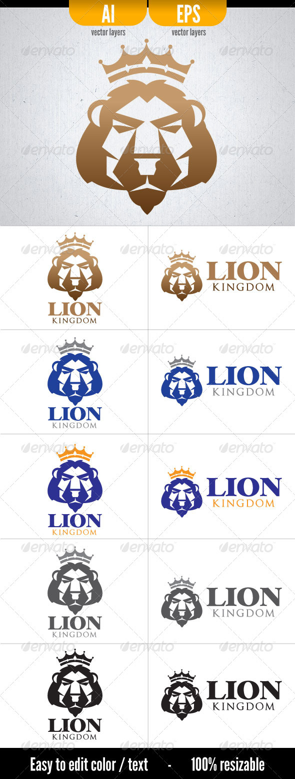 Lion Kingdom - Logo Template - Animals Logo Templates