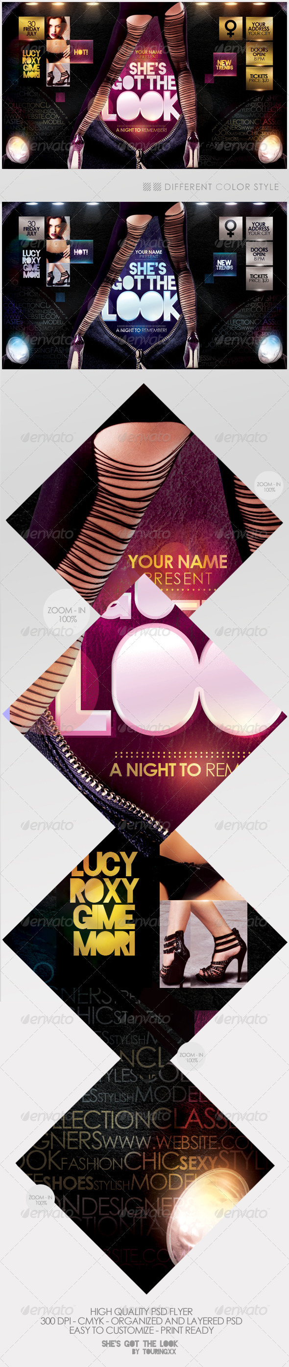 She's Got The Look Flyer Template - Clubs & Parties Events