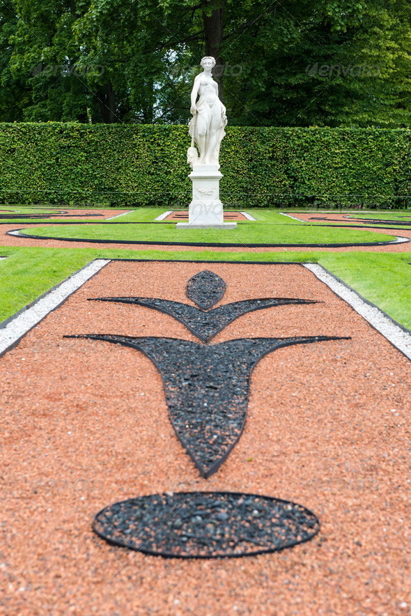 Russian Catherine palace garden statue - Stock Photo - Images