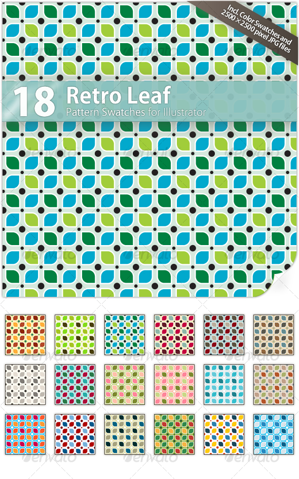 GraphicRiver 18 Retro Leaf Pattern Swatches 55017 GraphicRiver 18 Retro Leaf Pattern Swatches 55017
