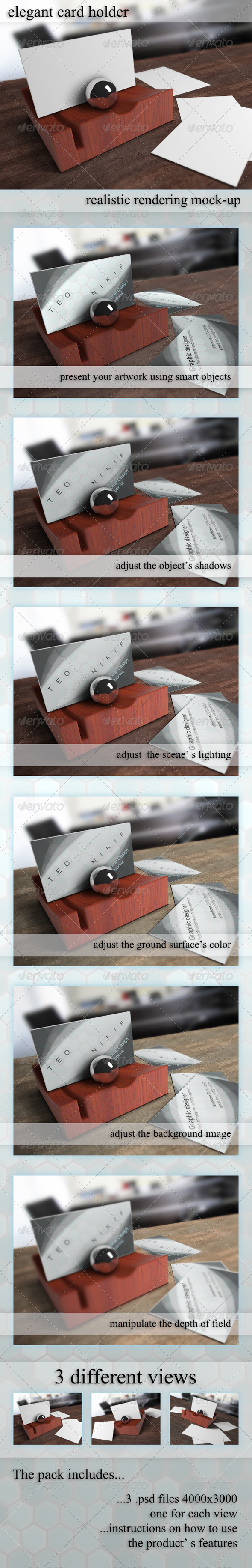 Card Holder Rendering Mockup - Miscellaneous Product Mock-Ups