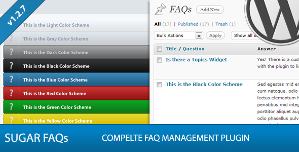 Sugar FAQs - WordPress FAQ Management Plugin - CodeCanyon Item for Sale