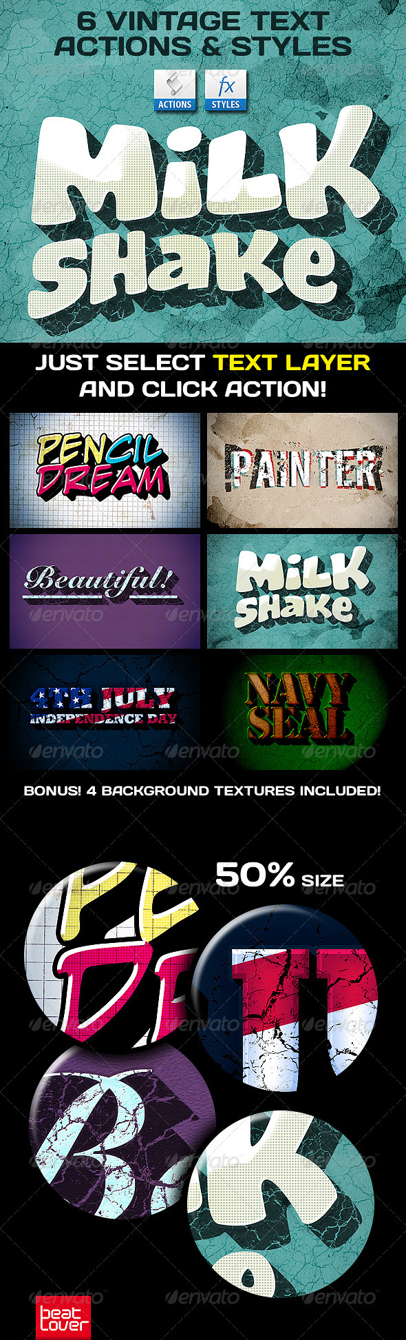 GraphicRiver Vintage Text Actions Styles Textures Bundle 309272 GraphicRiver Vintage Text Actions Styles Textures Bundle 309272