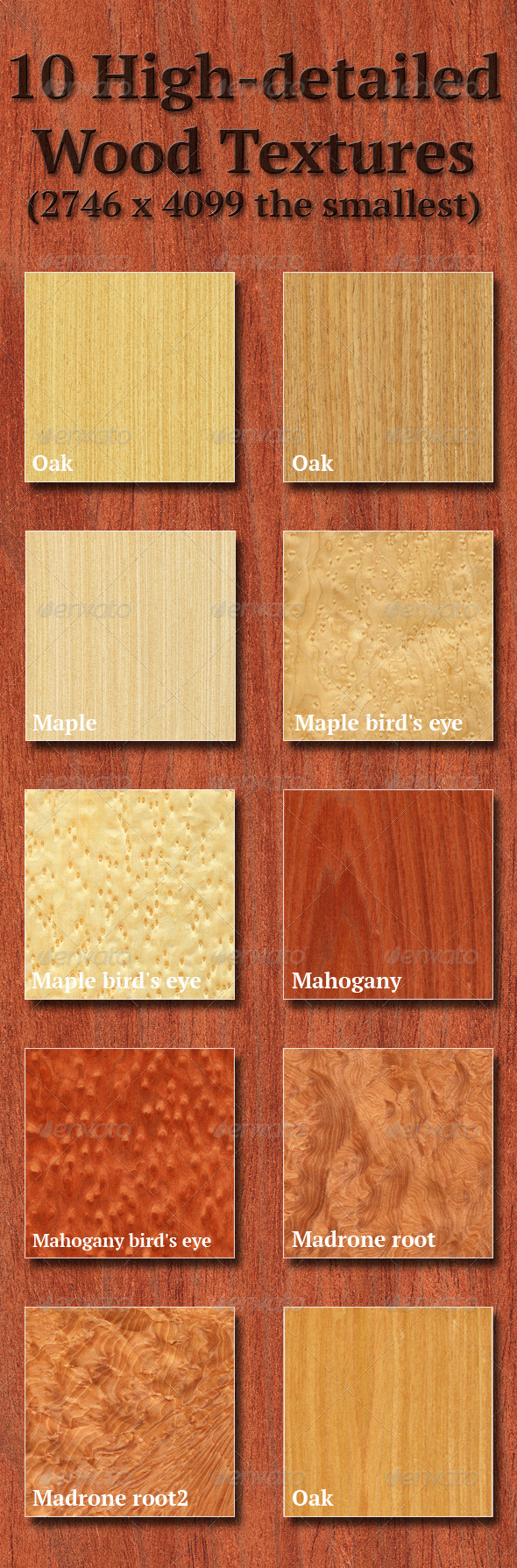 High-Detailed Wood Textures Set 3 - Wood Textures
