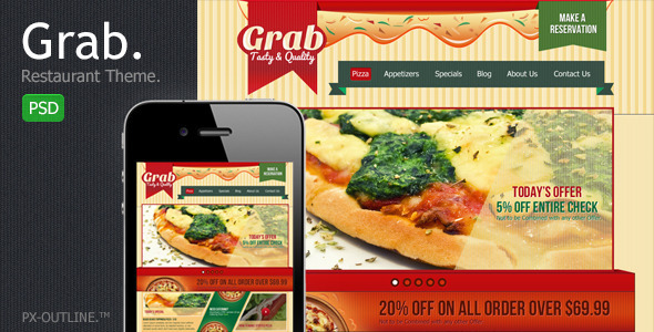 ThemeForest Grab Restaurant Theme Template 2312829 ThemeForest Grab Restaurant Theme Template 2312829