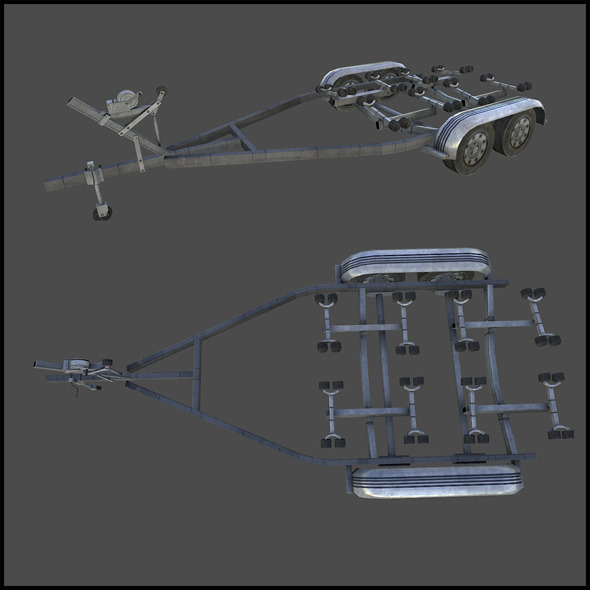 Car Trailer - 3DOcean Item for Sale