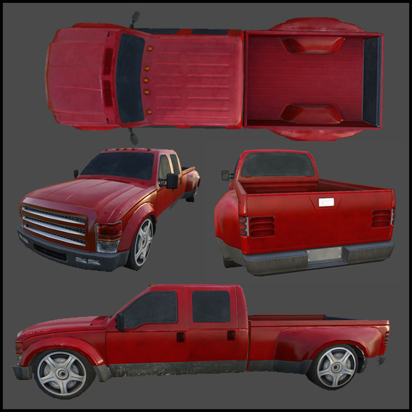 Pickup Truck - 3DOcean Item for Sale