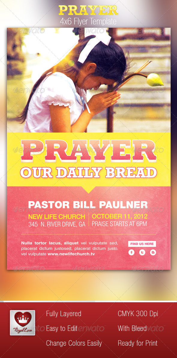 Prayer Church Flyer Template - Church Flyers