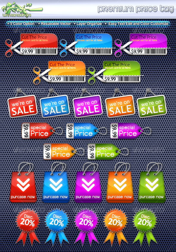 Premium Price Tag - Miscellaneous Web Elements