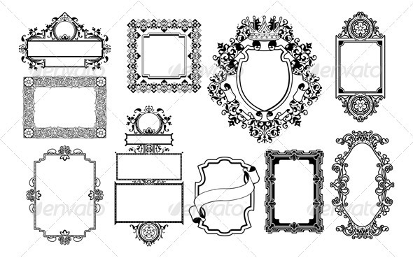 GraphicRiver Graphic design decorative frames 3025944 GraphicRiver Graphic design decorative frames 3025944