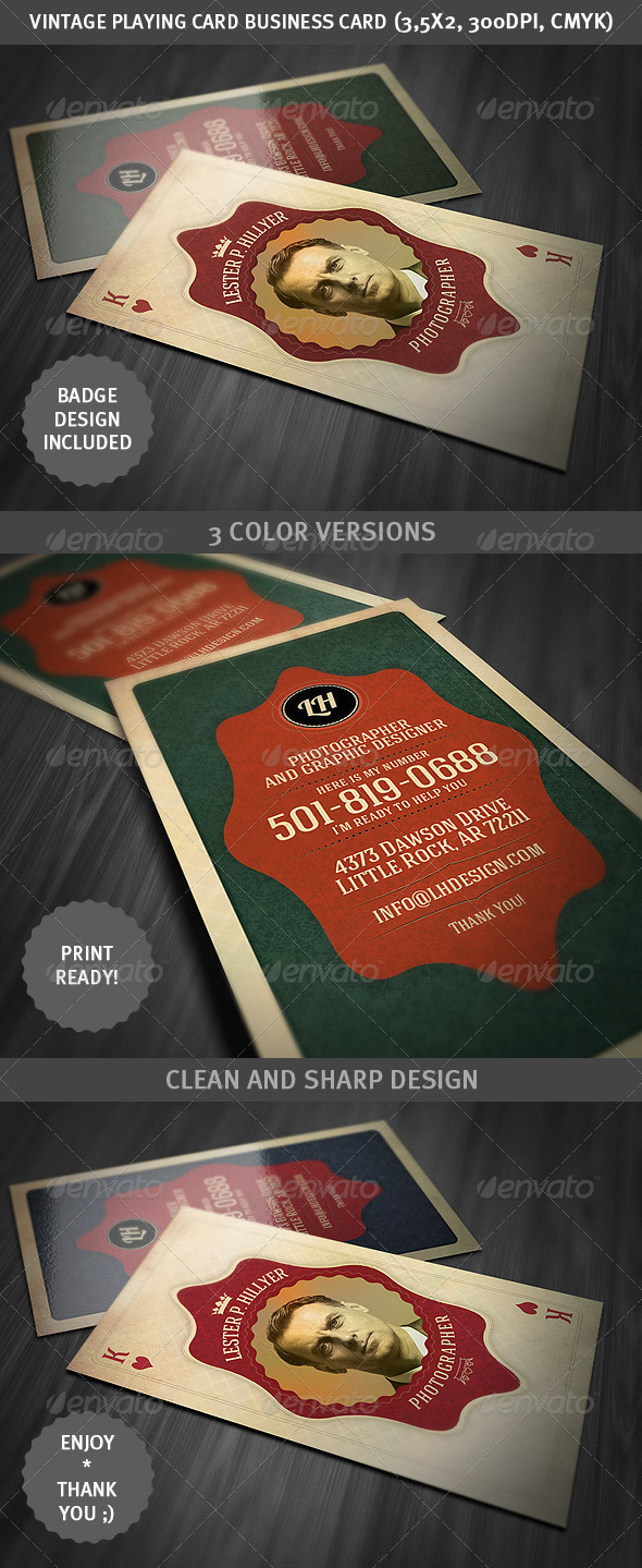Vintage Playing Card - Business Card - Retro/Vintage Business Cards