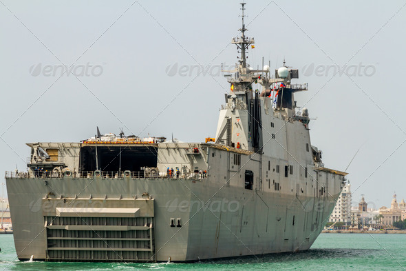 Aircraft carrier L-61 Juan Carlos I - Stock Photo - Images