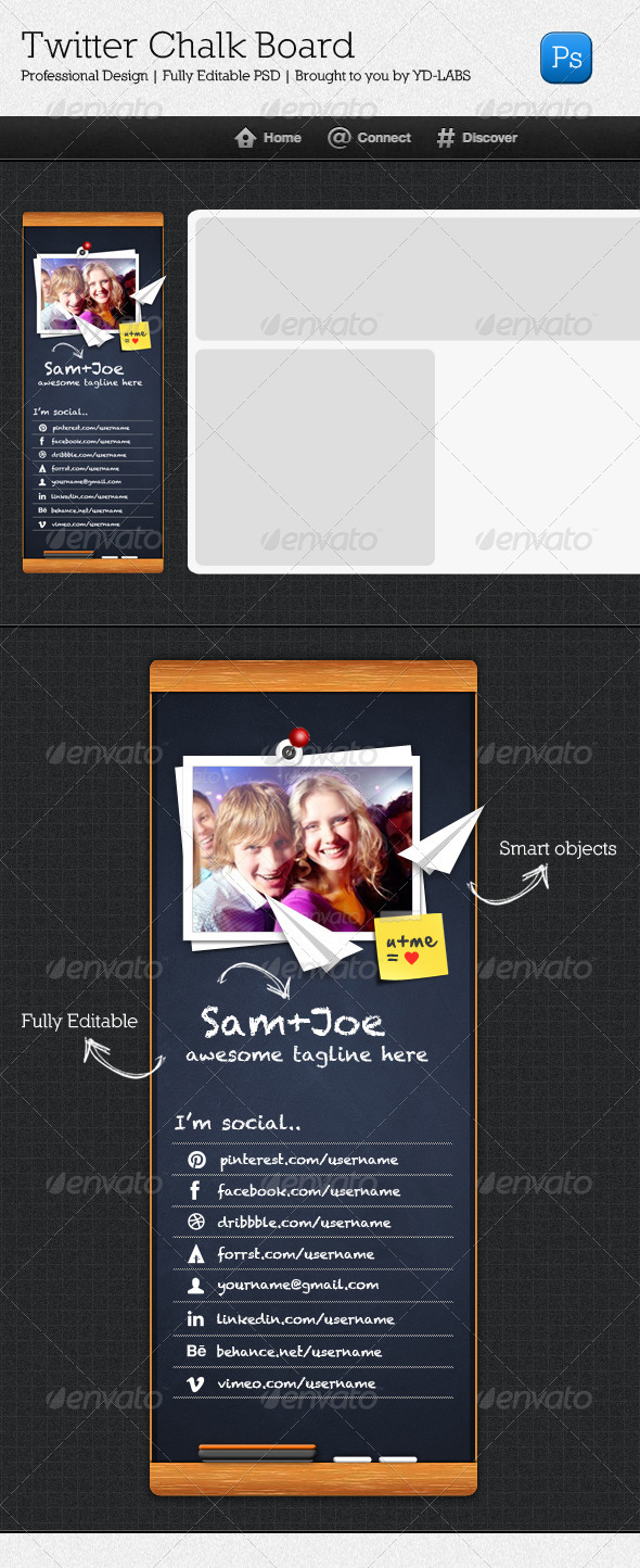 Twitter Chalk Board - Twitter Social Media