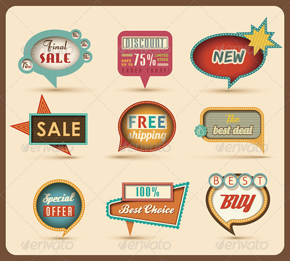 GraphicRiver The new retro speech bubbles signs collection 3037034 GraphicRiver The new retro speech bubbles signs collection 3037034