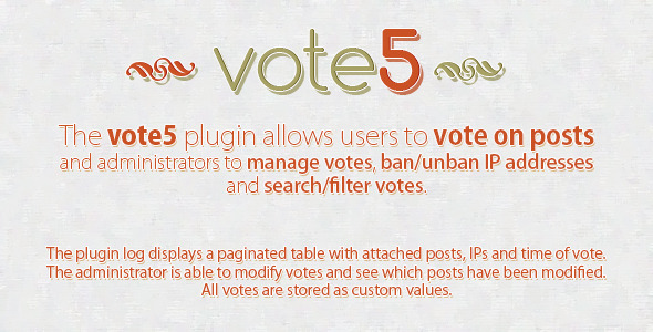vote5 - Advanced WordPress Voting Plugin - CodeCanyon Item for Sale