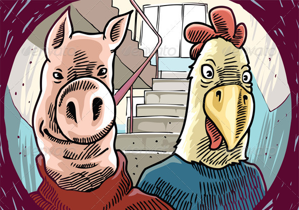 Strange Visitors Behind the Door - Animals Characters
